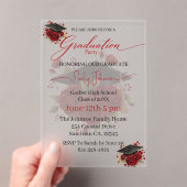 Elegante Roze Afstudeer Uitnodiging Template (Insitu (Draagbaar))