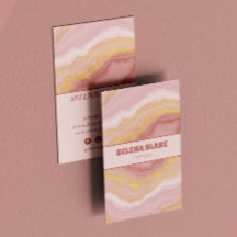 Elegante Roze Agaat met Gouden Glitter - Modern