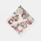 Elegante roze Alice in Wonderland Servet (Hoek)