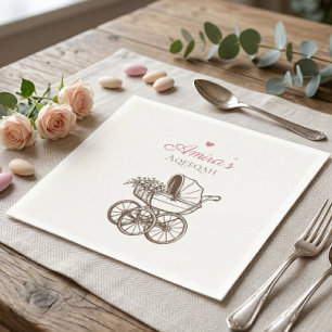 Elegante Roze Aqiqah Servetten Vintage Baby Carria