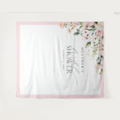 Elegante Roze Aquarel Bloem Shower Fotohokje Wandkleed (Voorkant (horizontaal))