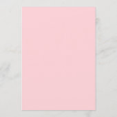 Elegante Roze Aquarel Bloemen Bruidsdiner Menu (Achterkant)