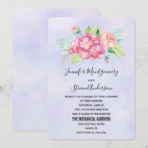 Elegante Roze Aquarel Bloemenboeket Bruiloft