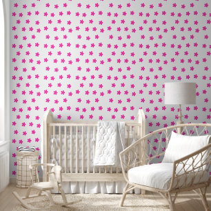 Elegante Roze Aquarel Handgeschilderde Botanische  Behang