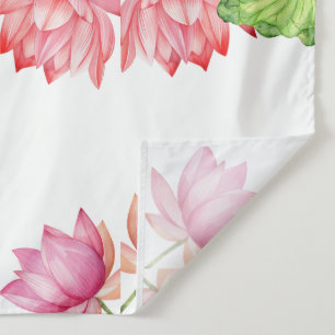 Elegante Roze Aquarel Lotus Bloemmotief Wandkleed