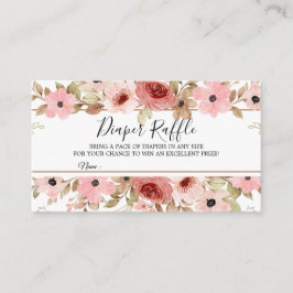 Elegante Roze Aquarel Luierspel Kaart