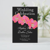 Elegante roze aquarel orchidee schildering kaart (Staand voorkant)