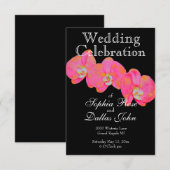 Elegante roze aquarel orchidee schildering kaart (Voorkant / Achterkant)