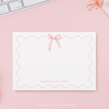 Elegante Roze Aquarel Strik Persoonlijke Notitieka
