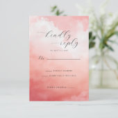 Elegante Roze Aquarel Uitnodigingen (Staand voorkant)
