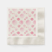 Elegante roze aquarelpatroon servetten (Voorkant)