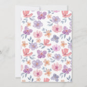 Elegante roze Baby in bloei Kaart (Achterkant)