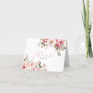Elegante roze Baby in Bloom Girl Baby shower gevou Bedankkaart