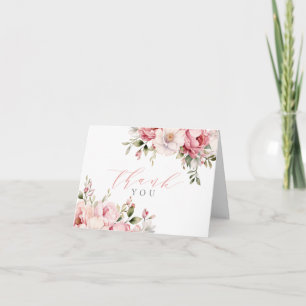 Elegante Roze Baby In Bloom Meisje Baby Shower Vou Bedankkaart
