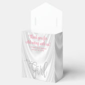 Elegante Roze Baby Shower Bedankdoosjes (Geopend)