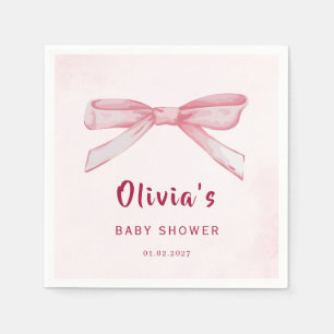 Elegante Roze Baby Shower Feestservetten Servet