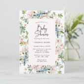Elegante Roze Baby Shower Kaart (Staand voorkant)