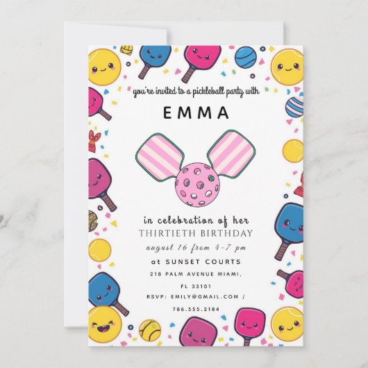 Elegante Roze Baby Shower Uitnodiging (Voorkant)