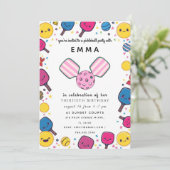 Elegante Roze Baby Shower Uitnodiging (Staand voorkant)