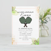 Elegante Roze Baby Shower Uitnodiging (Staand voorkant)