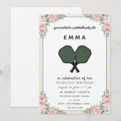 Elegante Roze Baby Shower Uitnodiging (Voorkant / Achterkant)