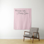 Elegante roze babyshower fotobehang wandkleed (In situ)