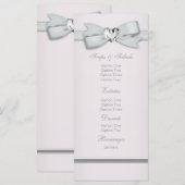 Elegante roze babyshower-menukaarten menu (Voorkant / Achterkant)