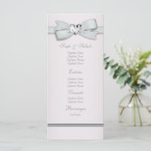 Elegante roze babyshower-menukaarten menu (Staand voorkant)