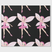 Elegante roze ballerina fee voor dansliefhebbers cadeaupapier (Vlak)