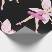 Elegante roze ballerina fee voor dansliefhebbers cadeaupapier (Hoek)