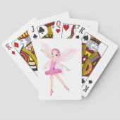 Elegante roze ballerina fee voor dansliefhebbers pokerkaarten (Achterkant)