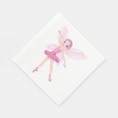 Elegante roze ballerina fee voor dansliefhebbers servet (Hoek)