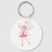 Elegante roze ballerina fee voor dansliefhebbers sleutelhanger (Achterkant)