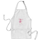 Elegante roze ballerina fee voor dansliefhebbers standaard schort (Voorkant)