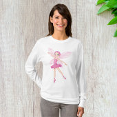 Elegante roze ballerina fee voor dansliefhebbers t-shirt