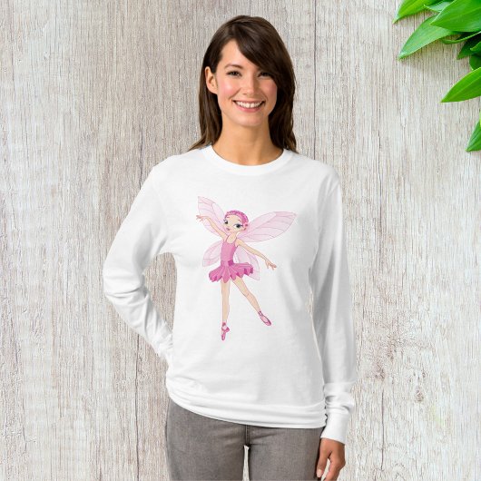 Elegante roze ballerina fee voor dansliefhebbers t-shirt