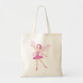 Elegante roze ballerina fee voor dansliefhebbers tote bag (Voorkant)