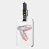 Elegante roze ballet flats Schattigee Girly danssc Bagagelabel (Voorkant verticaal)