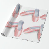 Elegante roze ballet flats Schattigee Girly danssc Cadeaupapier (Uitgerold)