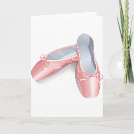 Elegante roze ballet flats Schattigee Girly danssc Kaart (Voorkant)