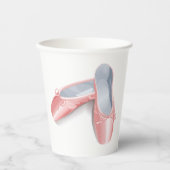 Elegante roze ballet flats Schattigee Girly danssc Papieren Bekers (Voorkant)