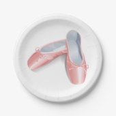 Elegante roze ballet flats Schattigee Girly danssc Papieren Bordje (Voorkant)