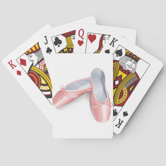 Elegante roze ballet flats Schattigee Girly danssc Speelkaarten (Achterkant)