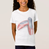 Elegante roze ballet flats Schattigee Girly danssc T-shirt (Voorkant)