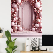 Elegante roze ballon decoratie (Thuiskantoor)