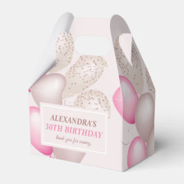 Elegante Roze Ballonnen Bedankt Verjaardag Bedankdoosjes
