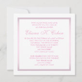 Elegante Roze Bat Mitzvah Uitnodigingen (Achterkant)