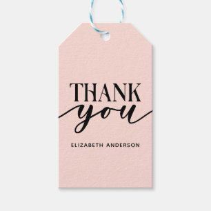 Elegante Roze Bedankkaartjes Cadeaulabel