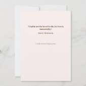 Elegante roze begrafenisceremonie kaart (Achterkant)