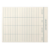 Elegante roze beige retro boodschappenlijstje notitieblok (Voorkant)